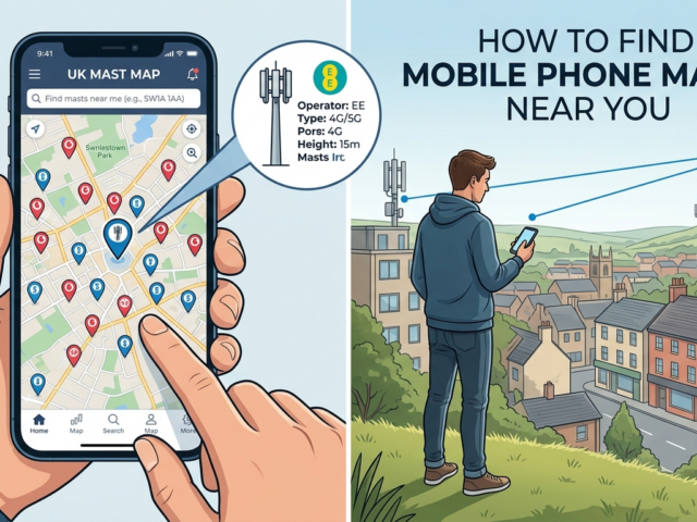 How to Find Mobile Phone Masts Near You Using the UK Mast Map